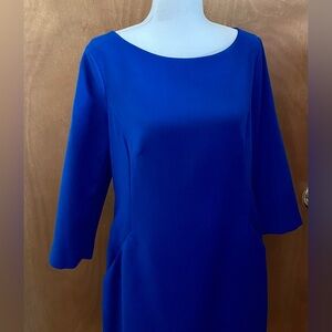 GAP Vibrant Blue Modern Dress. Mini. Above knee. Size 8. 3/4 sleeve